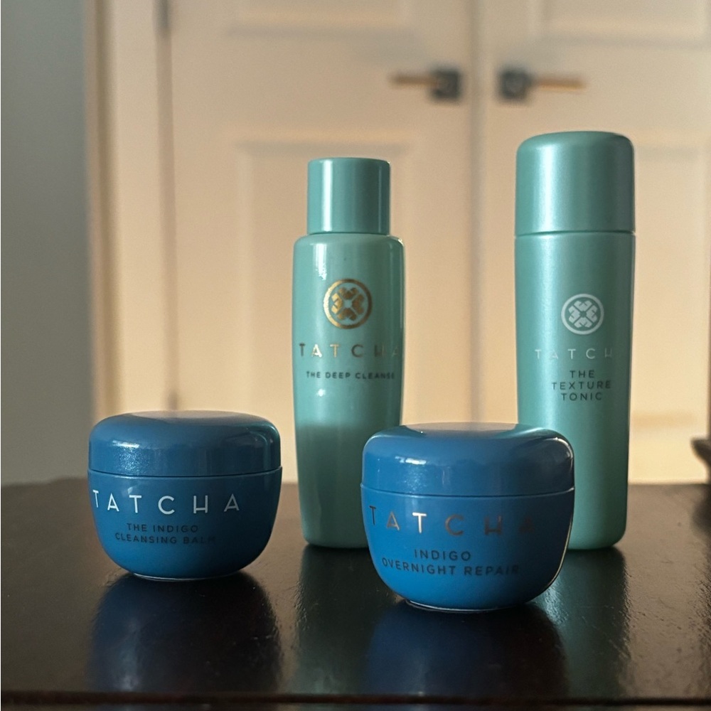 Tatcha bundle (face wash, tonic, cleansing balm and overnight mask)
